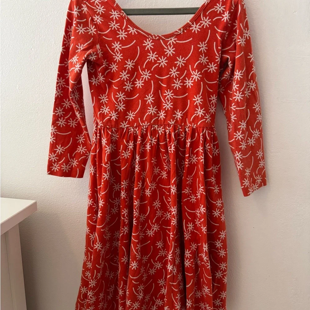 Dark orange ballet dress long sleeves - Alice + Ames size 6 - Picture 1 of 4
